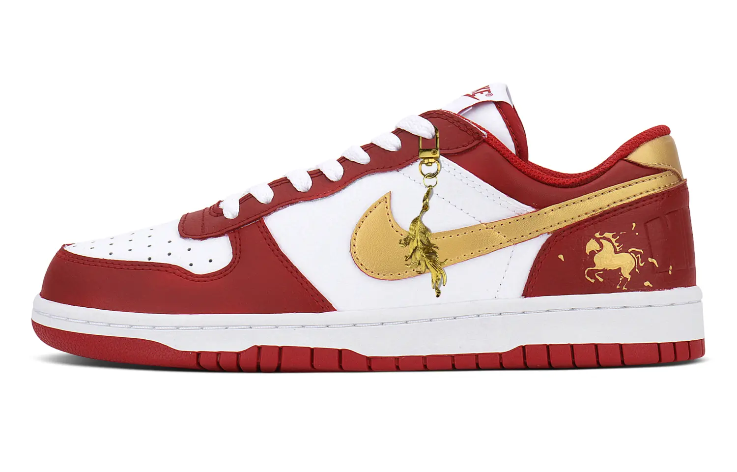 

Nike Мужские легкие низкие скейтерские кроссовки Big Slip Resistant, Abrasion Resistant Gold Red