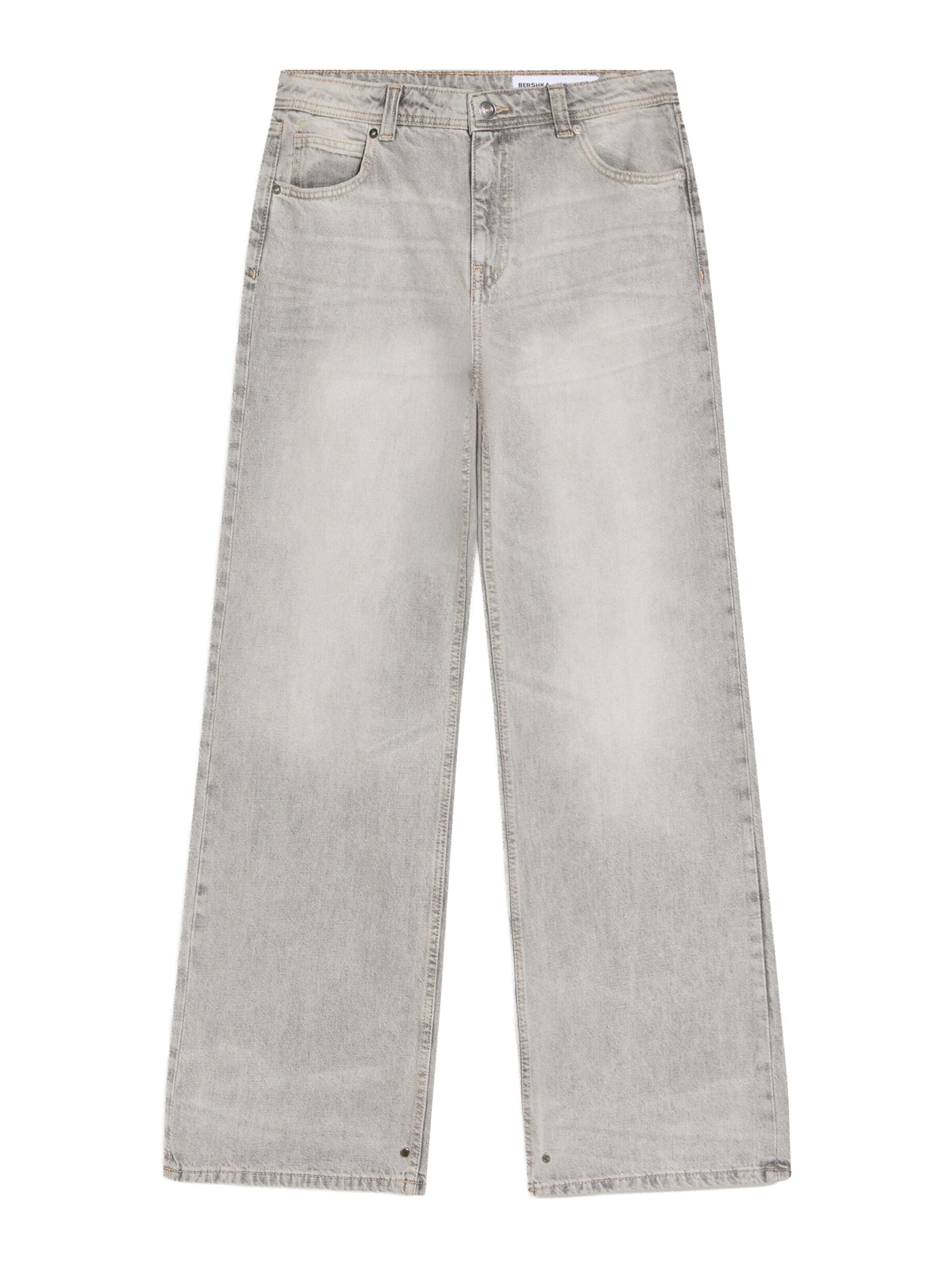 

Bershka Свободные джинсы в сером цвете