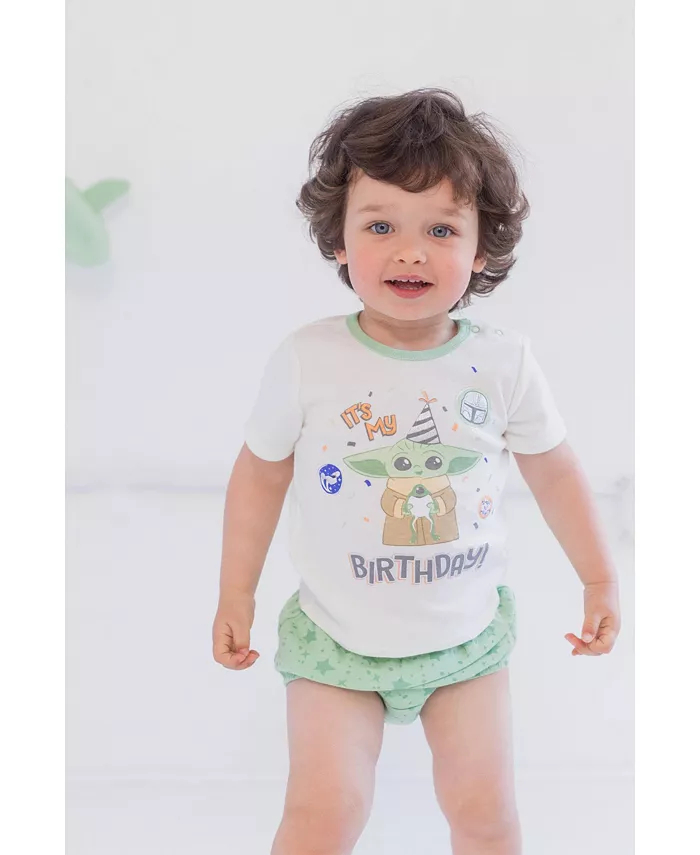 Комплект одежды для мальчиков Baby Boys из 3 предметов: толстовка Yoda Pullover, трусики-подгузники и шапочка The Mandalorian, мультиколор — фото 3