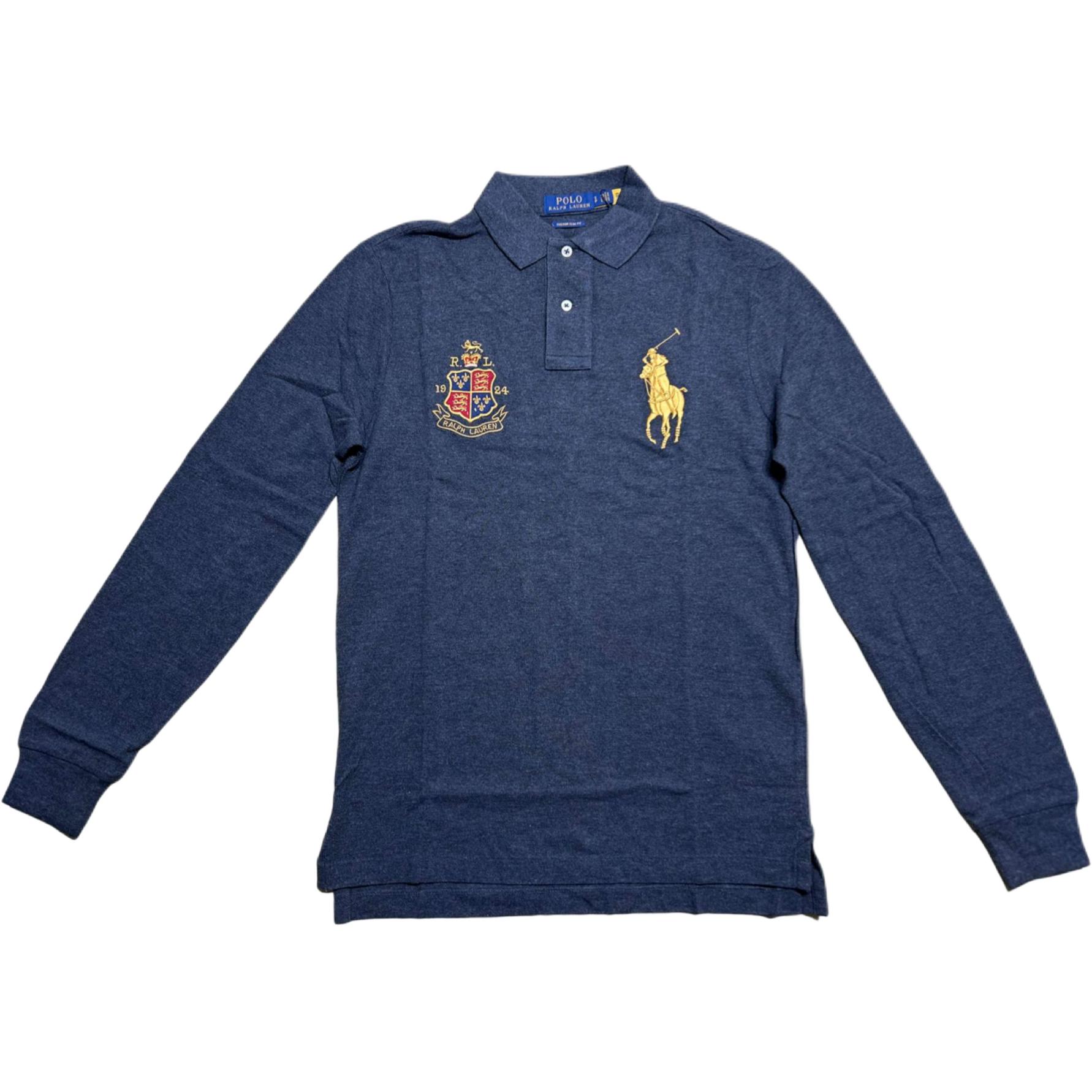 

Polo Ralph Lauren Мужская поло SS24 серого цвета