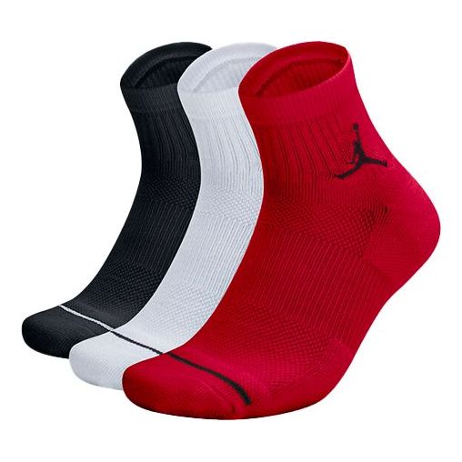 

Носки Nike Apparel Socks Men Air Jordan Jumpman Qtr Socks 3 'Black White Red'