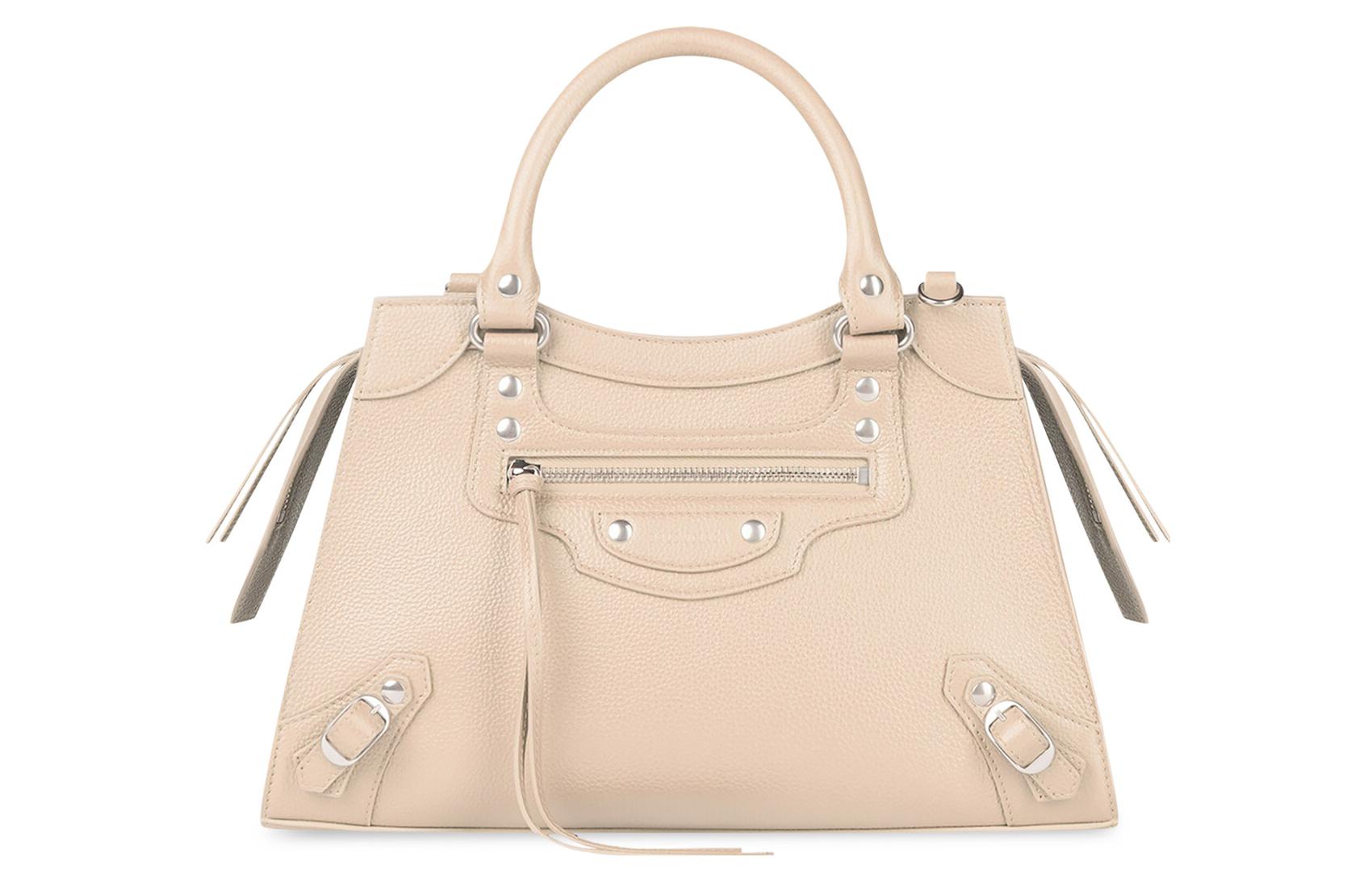 

Balenciaga Сумка-трансформер Neo Classic из телячьей кожи, сумка через плечо, женская сумка-труба, светло-бежевая