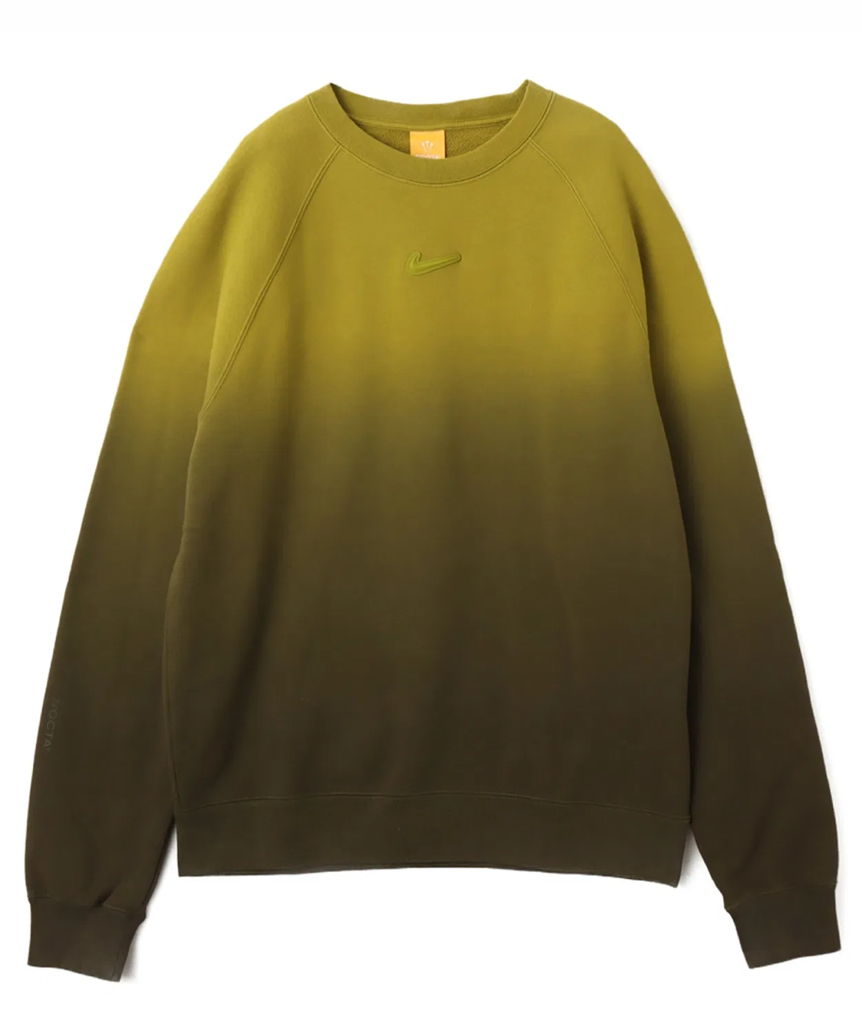 Свитшот Nike NOCTA Crewneck Fleece Wash зелёный