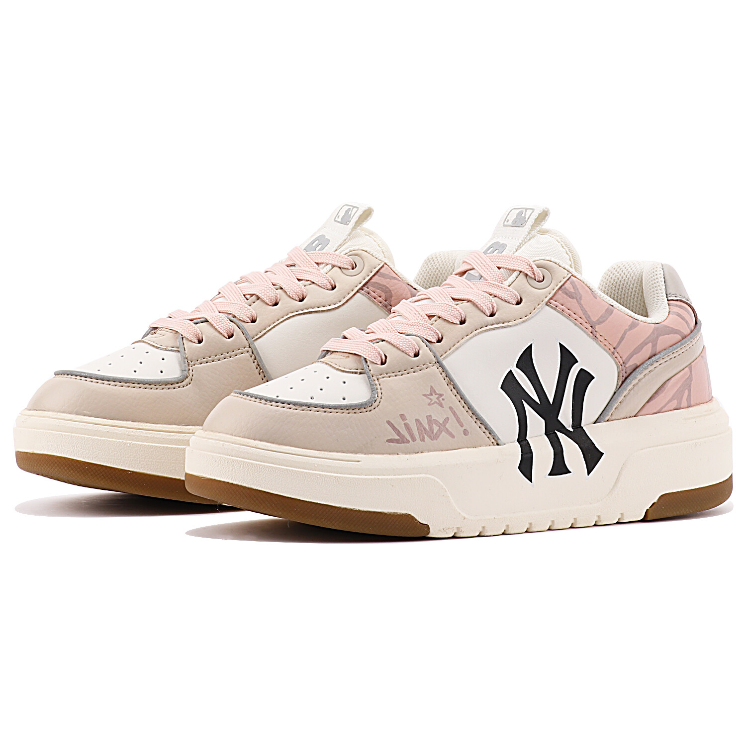 Кроссовки MLB Chunky Liner Skateboarding Shoes Unisex Low-top Pink/white, белый — фото 3