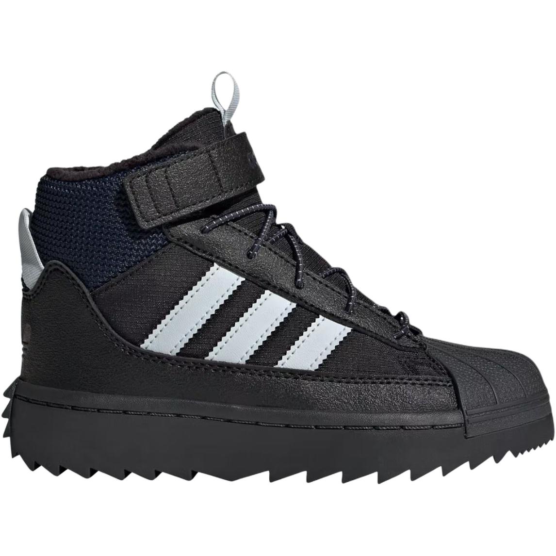 Adidas Originals Superstar зимние треккинговые кроссовки outdoor black детские — фото 3