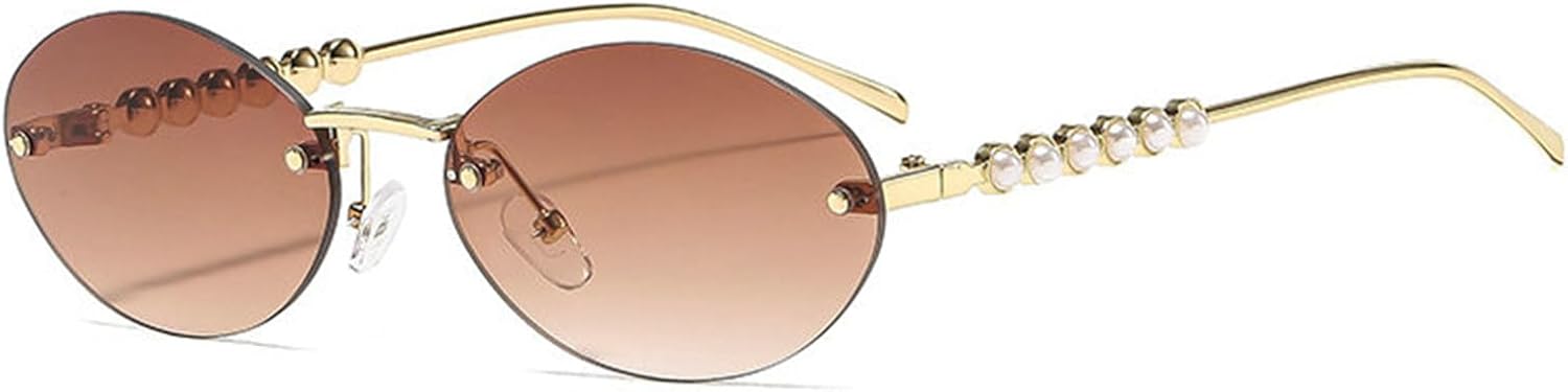 

Солнцезащитные очки Willochra Retro Small Oval для женщин, 90-е, конфетные цвета, винтажные жемчужные солнцезащитные очки для мужчин, металлическая оправа, очки UV400, C6