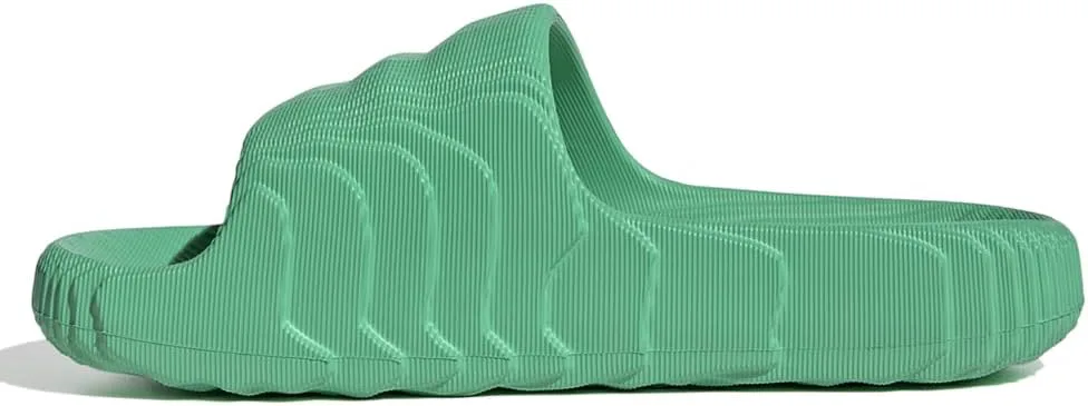 Женские сандалии Adidas Adilette 22 слайд, повседневные, низкий каблук 1-2" - зеленые, зеленый — фото 3