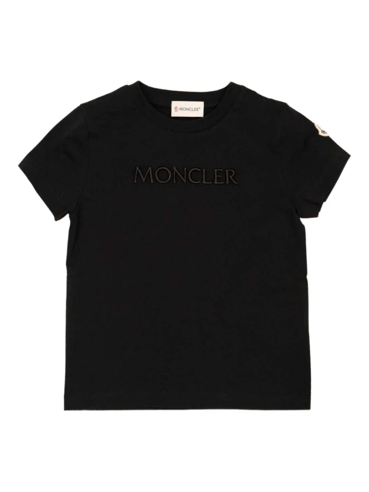 

Футболка с тисненым логотипом Moncler Enfant, черный
