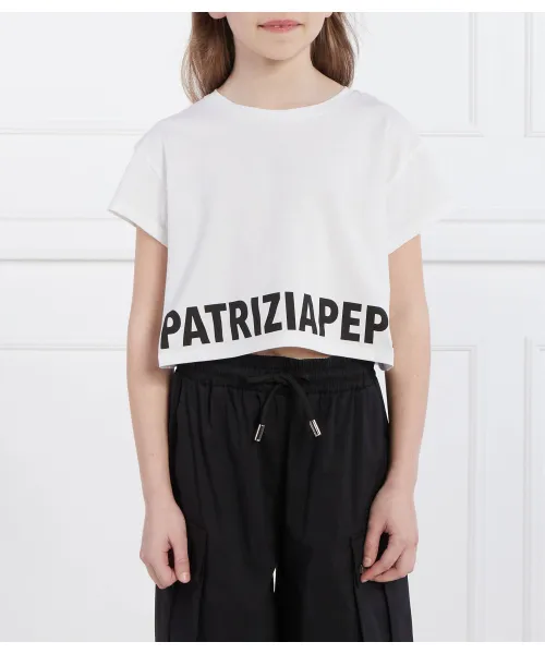

Футболка джерси Cropped fit Patrizia Pepe, белый