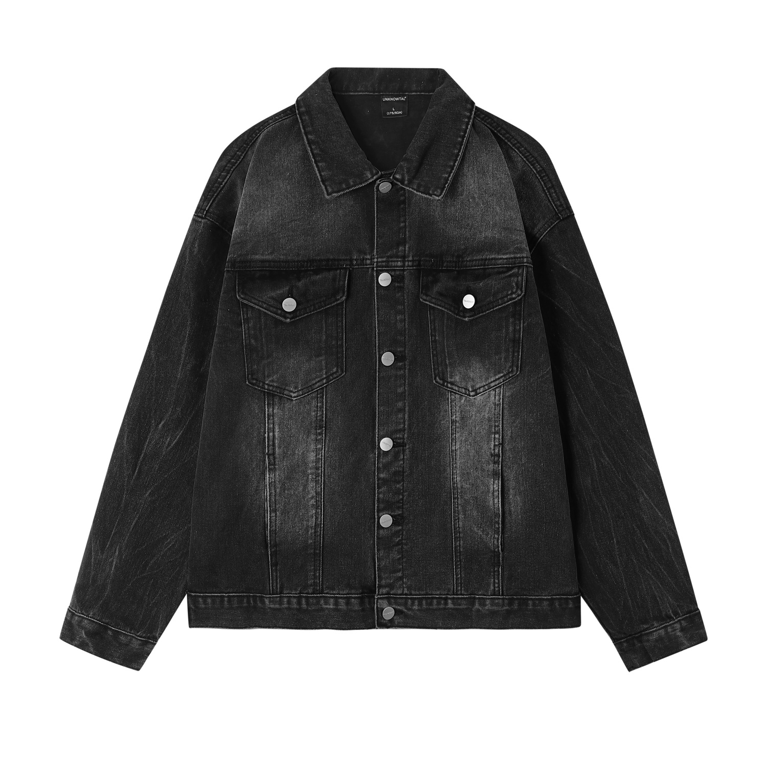 

UNKNOWTAL Джинсовая куртка унисекс, Black Gray