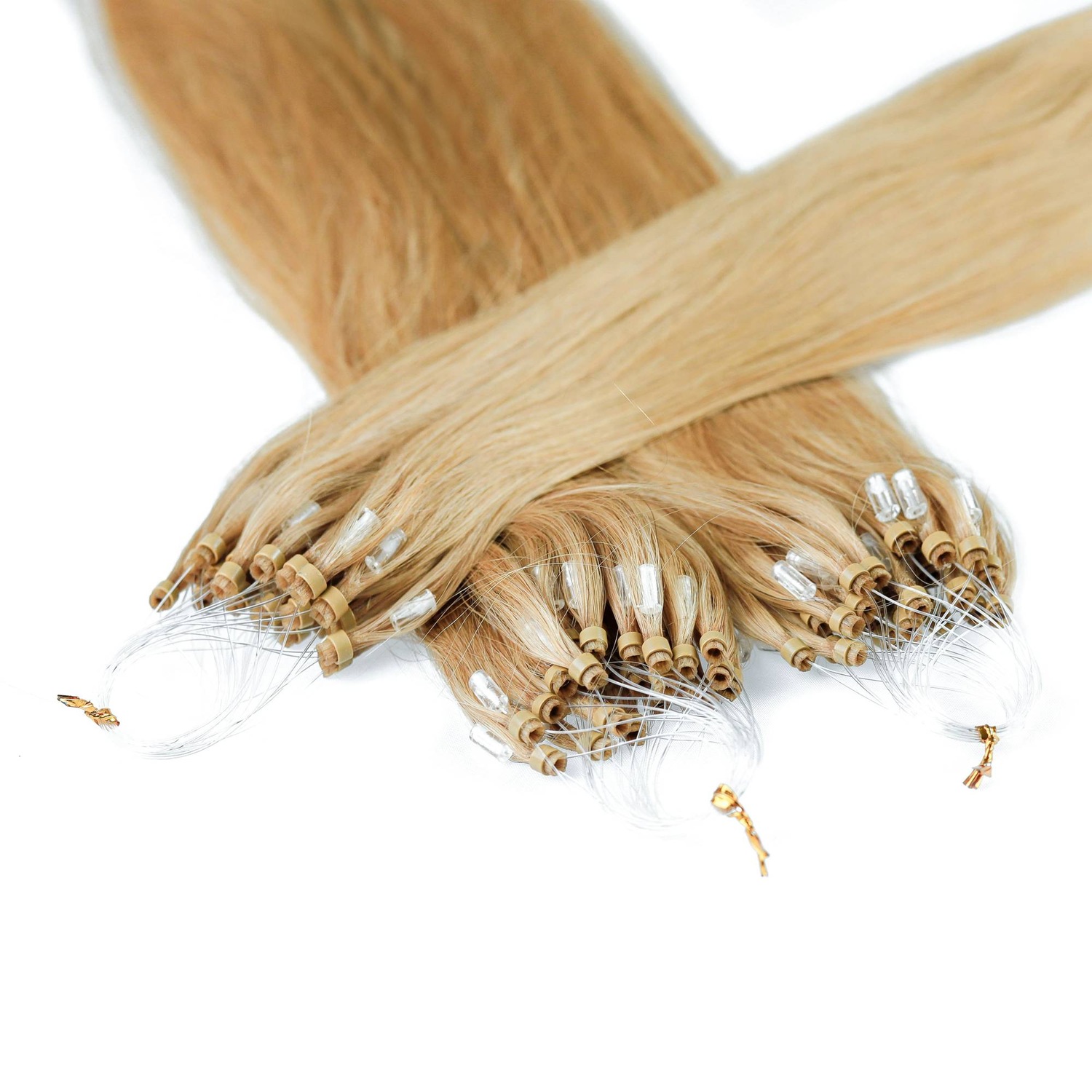 

Накладные волосы microring extensions echthaar #9/31 lichtblond gold-asch 0.5g Hair2Heart, 60cm, количество 25 шт.