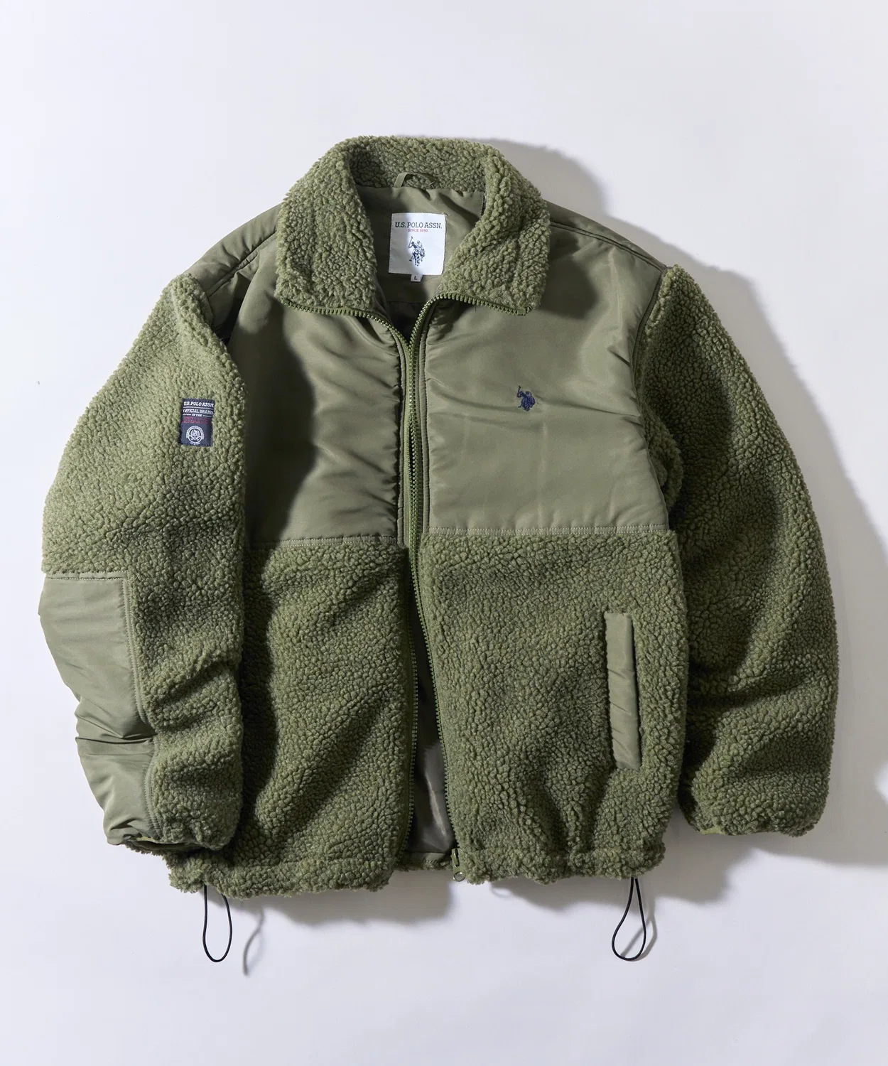 Куртка U.S. POLO ASSN. с пони, боа, полиэстер, хаки — фото 2