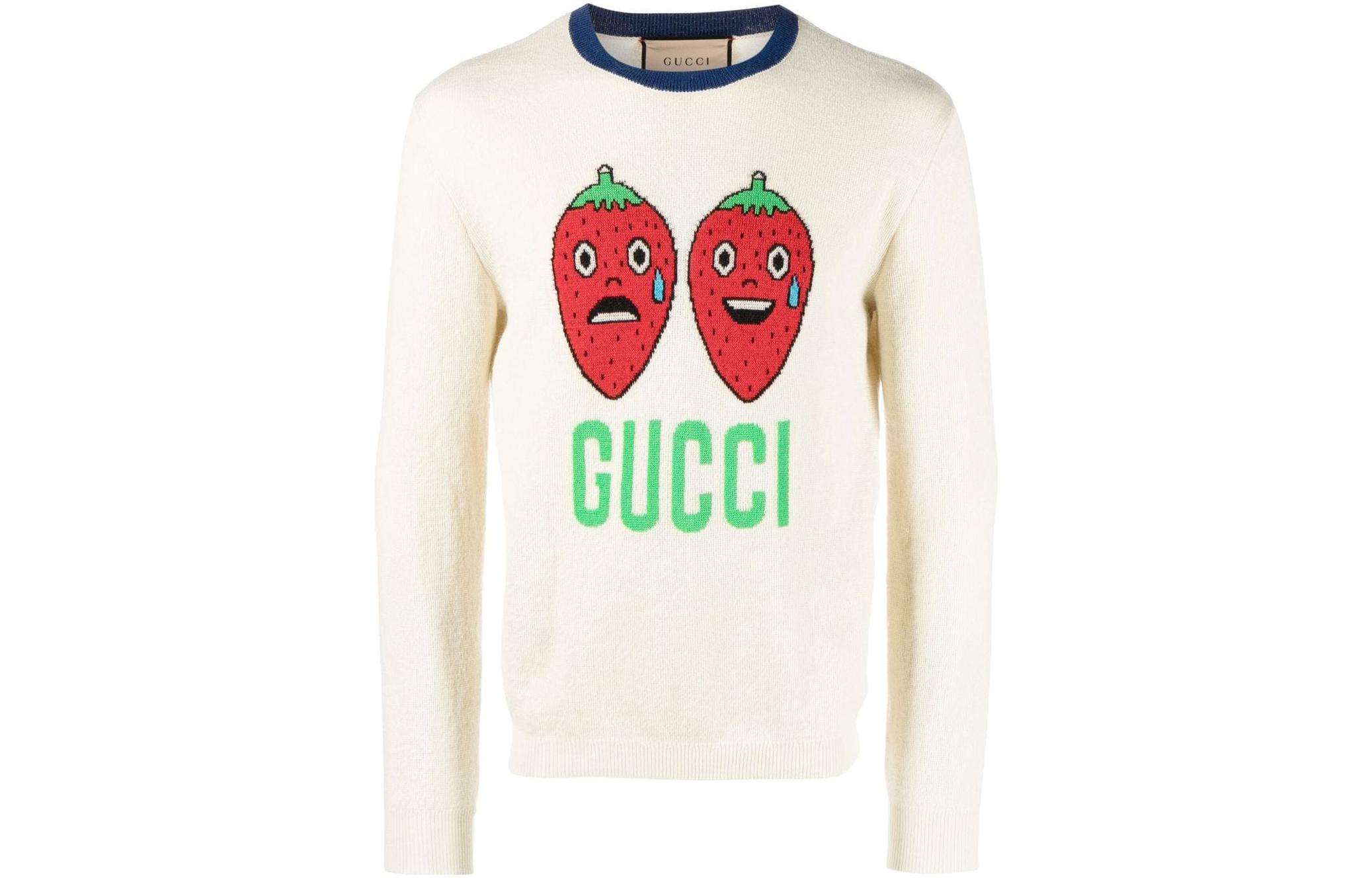 GUCCI Свитер мужской Ecru с круглым вырезом Moderate Others — фото 3