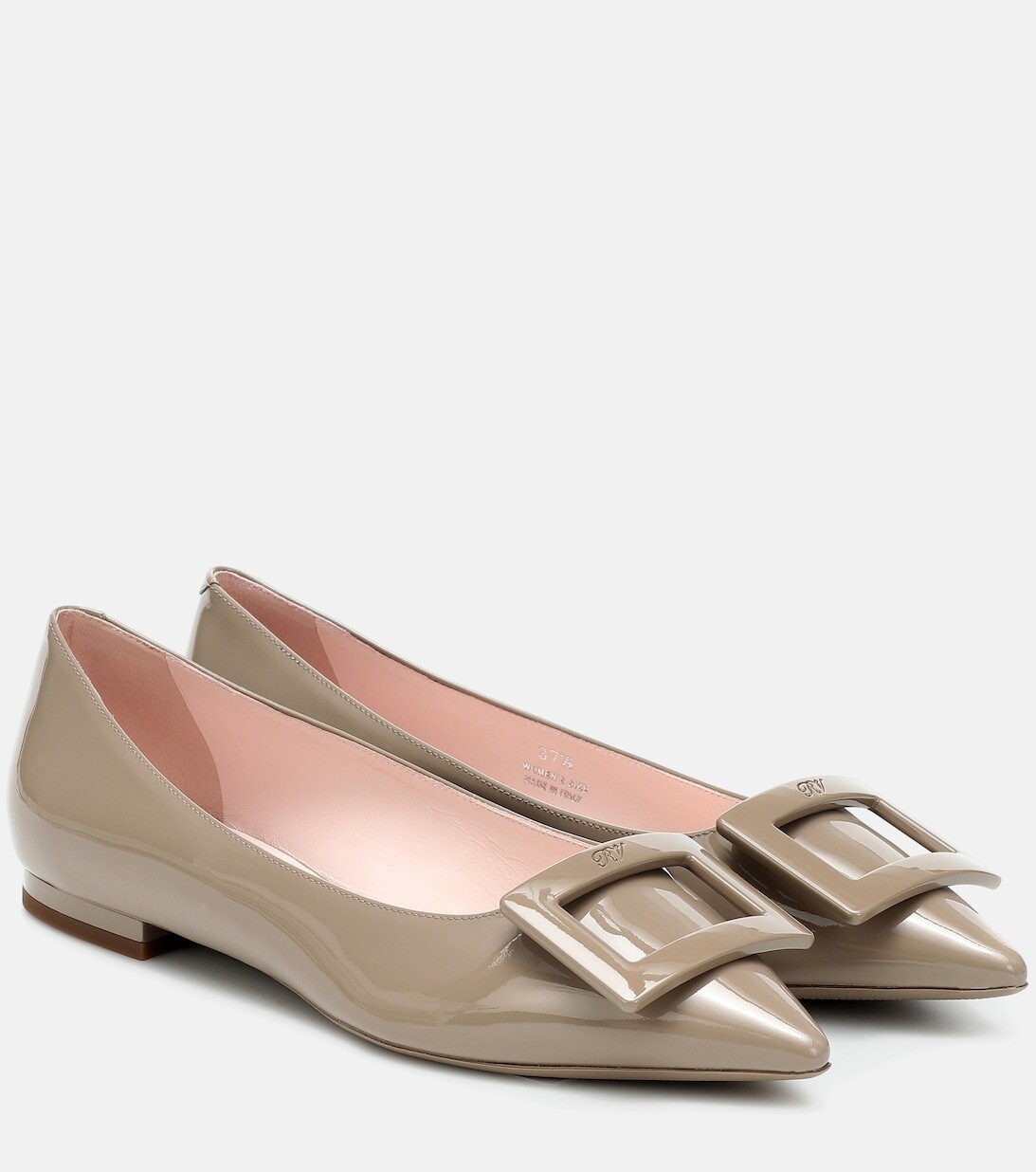 Кожаные балетки Gommettine Ball Roger Vivier, бежевый