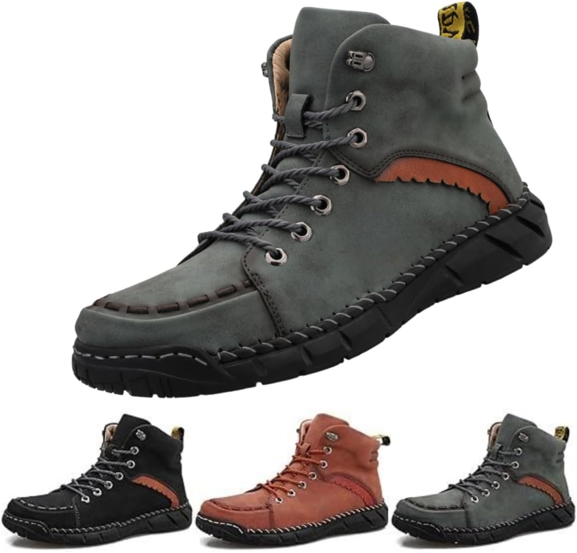 

Мужские слипоны - ортопедические туфли для мужчин, водонепроницаемые, с поддержкой свода стопы, противоскользящие Generic, зеленый