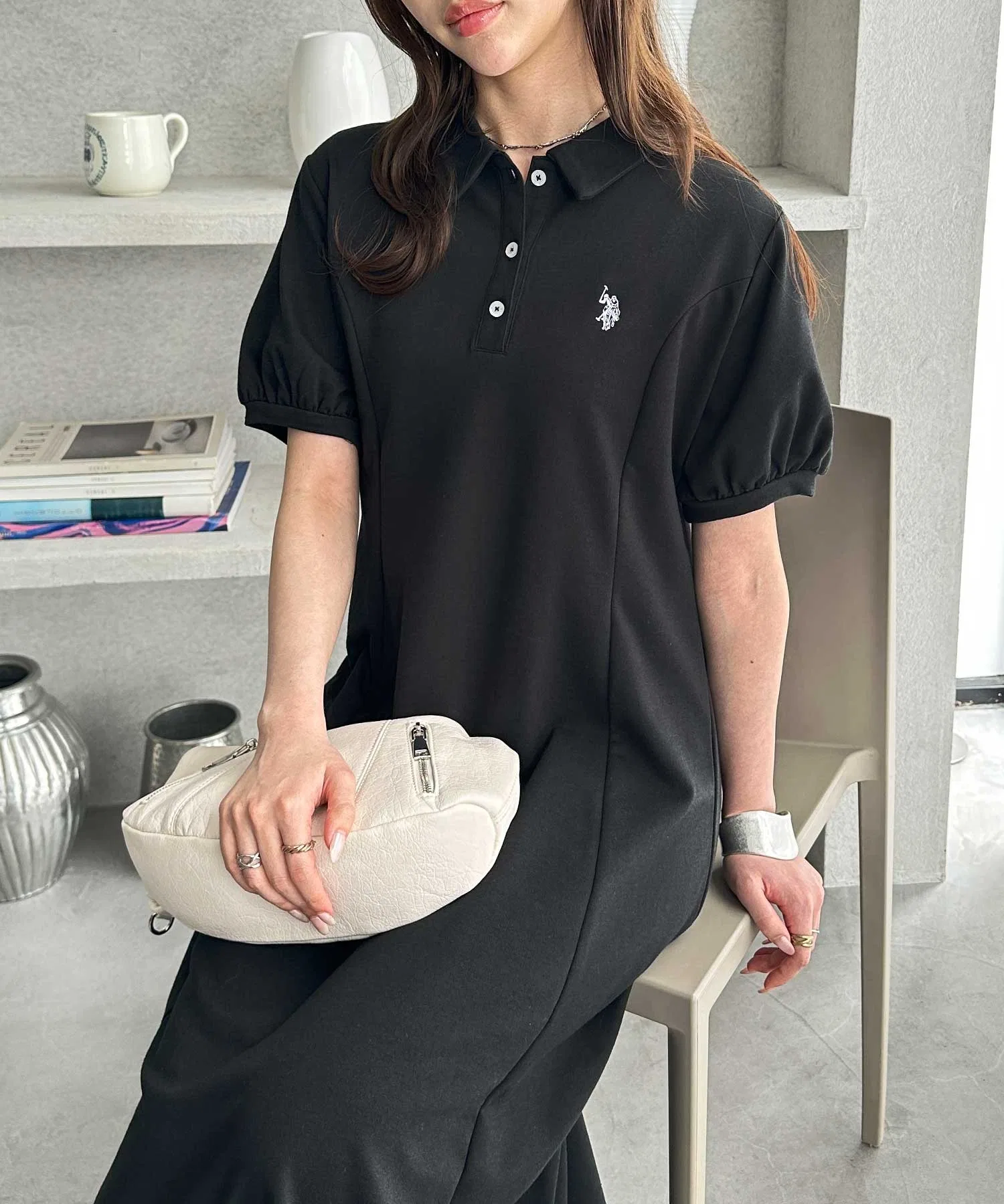Женское платье U.S. POLO ASSN. с воротником поло — фото 2