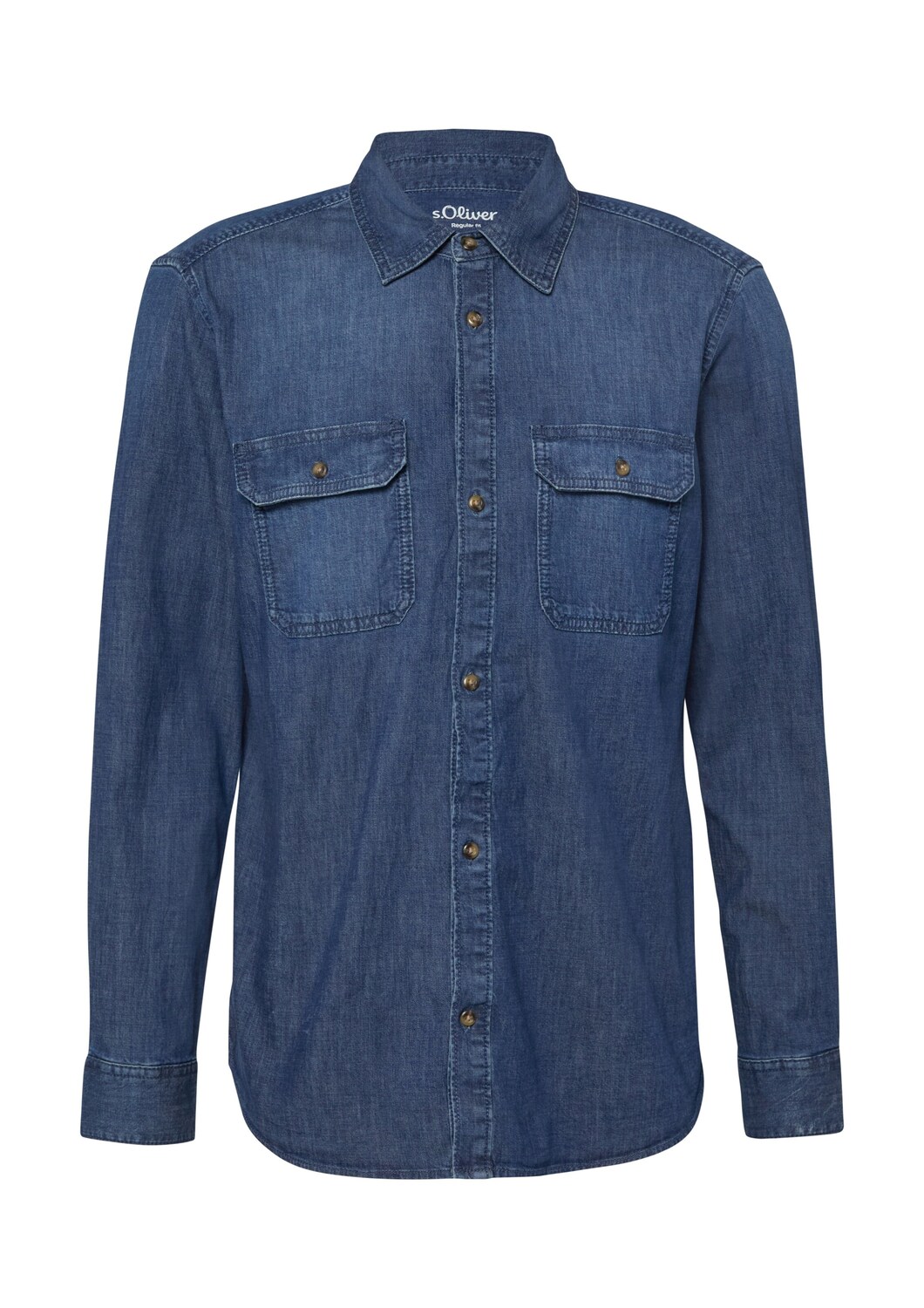 

s.Oliver Рубашка на пуговицах Regular fit в темно-синем цвете