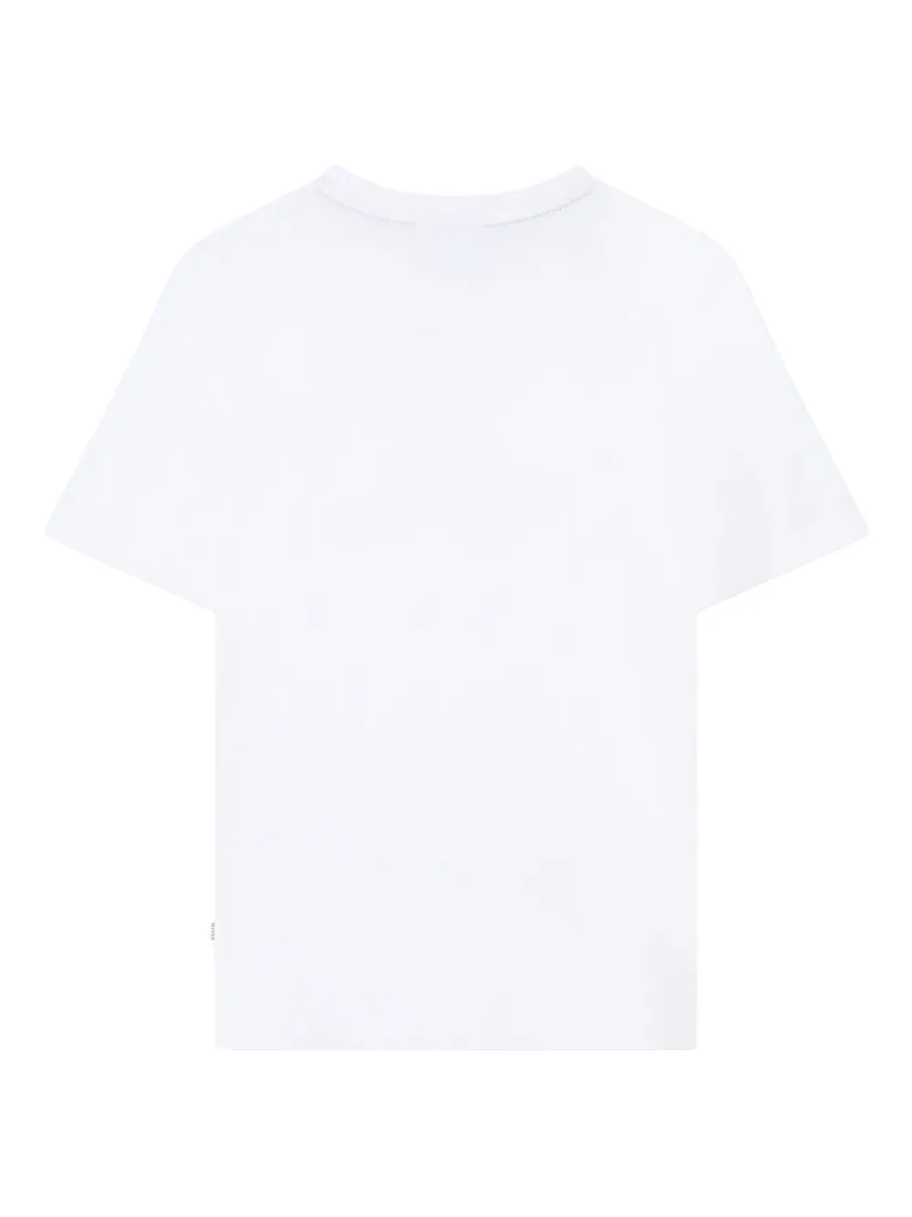 Полосатая футболка с короткими рукавами Boss Kidswear, белый — фото 2
