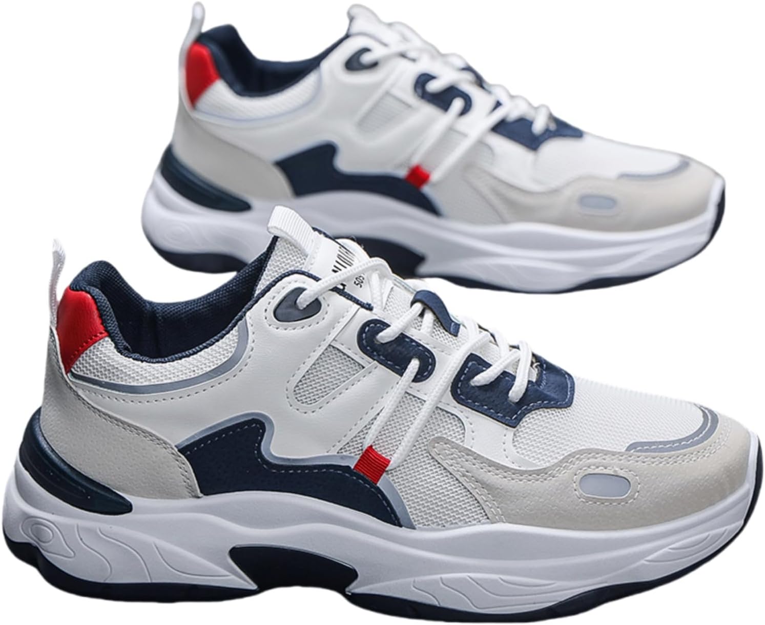 

Мужские дышащие спортивные кроссовки из холщовой ткани, удобные и нескользящие, повседневные для прогулок, подходят для ежедневного отдыха и прогулок на улице Khwfjas, белый/синий