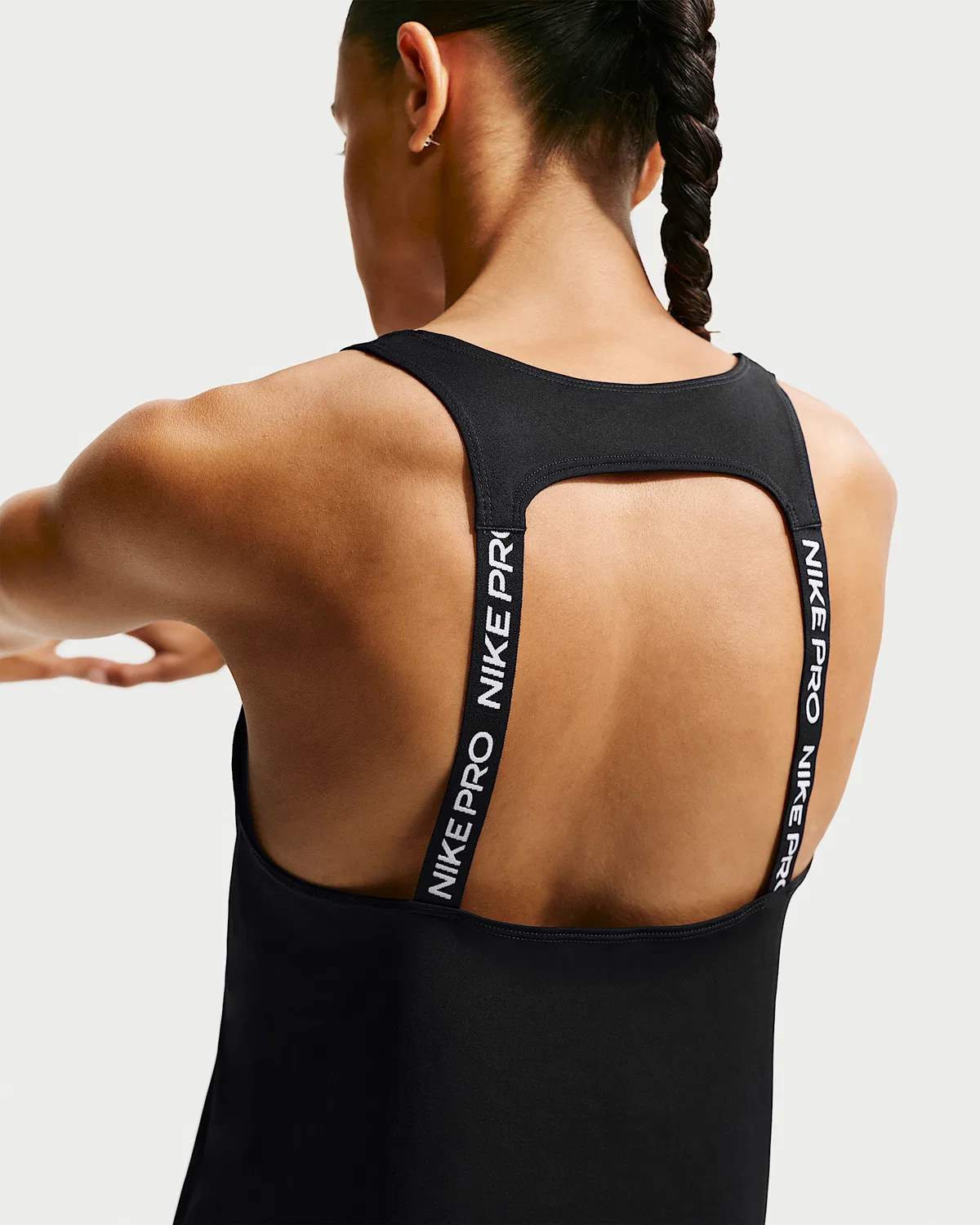 Женский топ-майка Dri-FIT Nike Pro, Black/White — фото 2