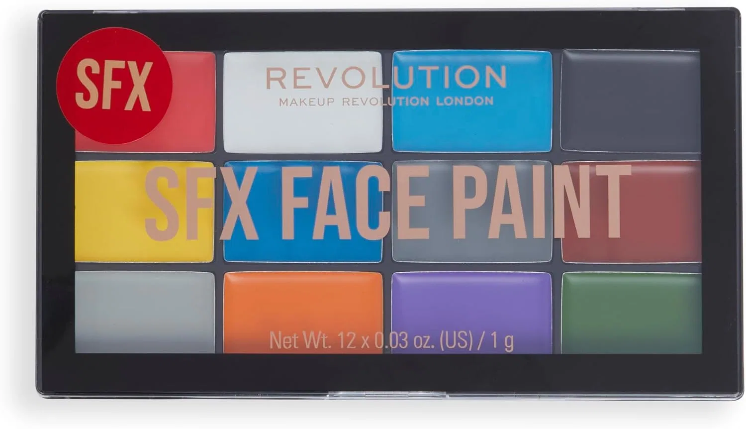 Палетка для лица Revolution Creator SFX Face Paint Palette, 12 оттенков, кремовая Revolution Beauty London — фото 3