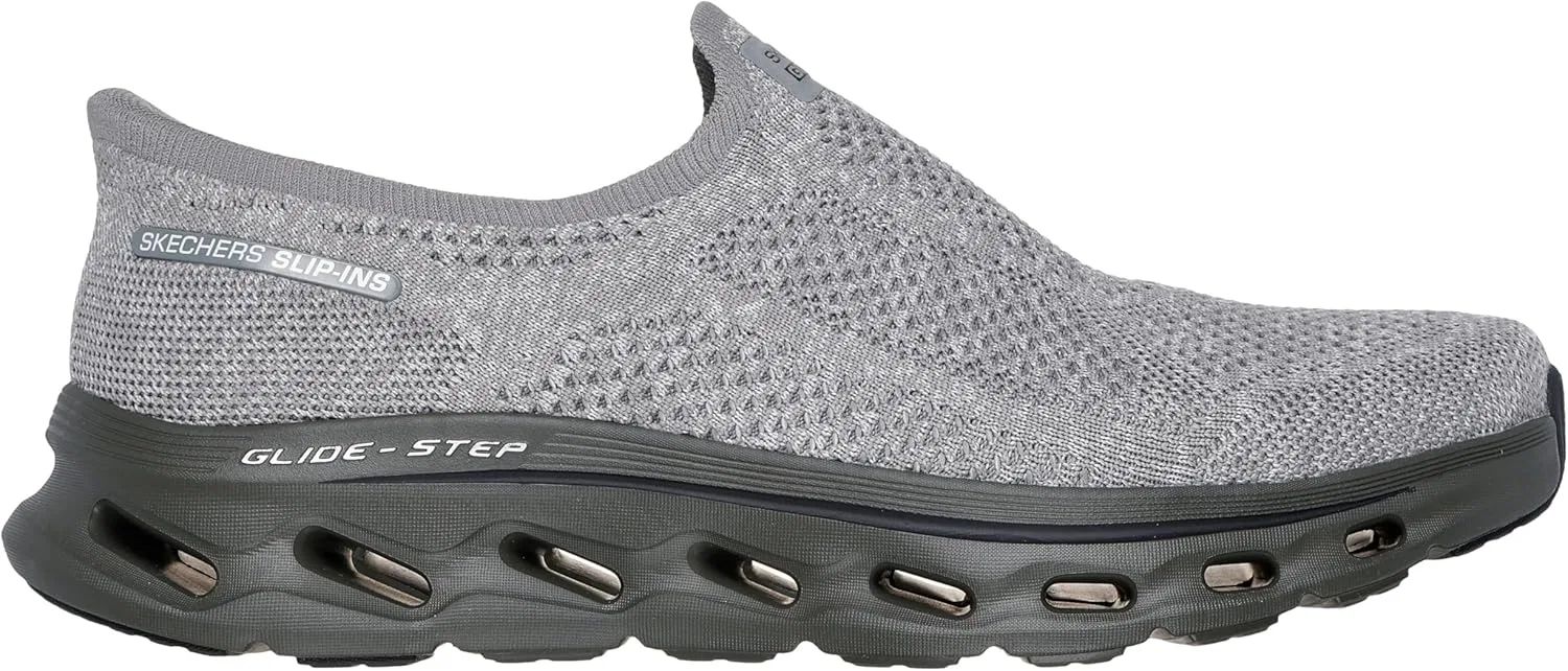 Мужские кроссовки Skechers Go Walk Glide Step 2.0 Caleb Hands Free Slip-ins Trainers, серый