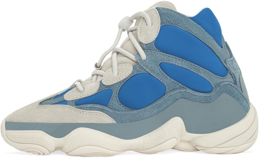 Мужские кроссовки adidas Yeezy 500 на шнуровке, синий — фото 2