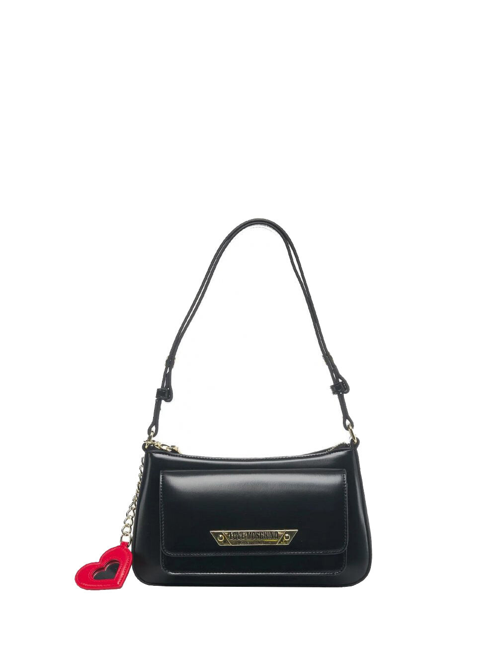 

Черная женская сумка через плечо Moschino