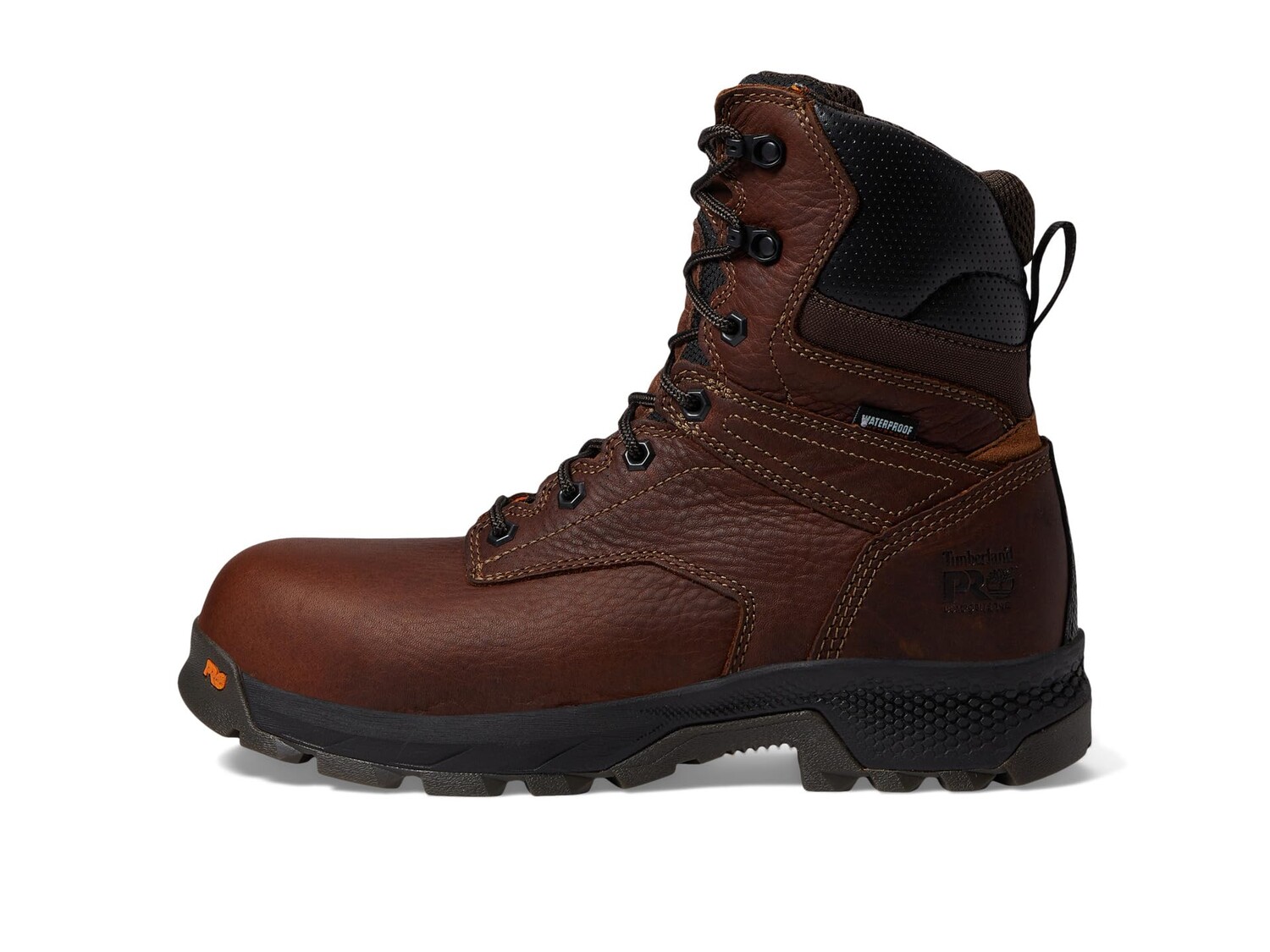 Ботинки мужские Timberland PRO Titan водонепроницаемые на шнуровке, коричневый — фото 2