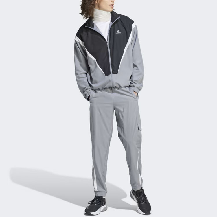 Мужской спортивный костюм Adidas, серо-черный — фото 4