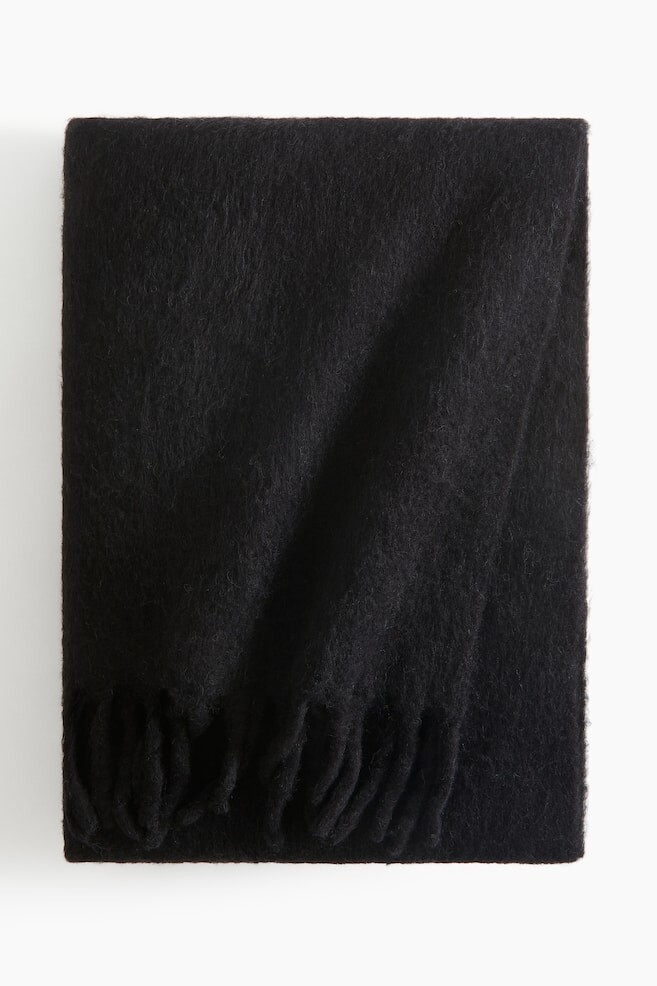 

Одеяло из смесовой шерсти H&M, 130x170 см, черный