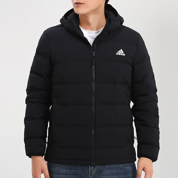 Пуховик adidas Casual Sports hooded down Jacket Black, черный — фото 3