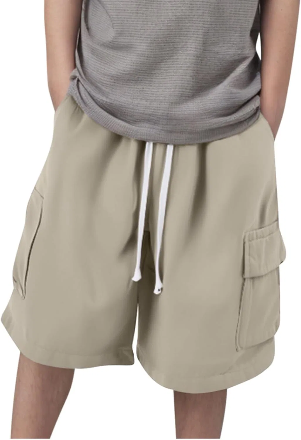 Детские шорты карго с карманами, бренд Generic, цвет Khaki