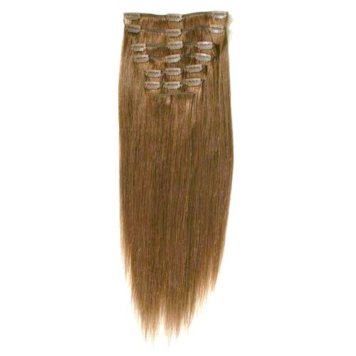 Накладные волосы fashiongirl clip-in extensions #60 platinblond - 65 cm Fashiongirl, #12 hellbraun - 65 cm, количество 1 шт.