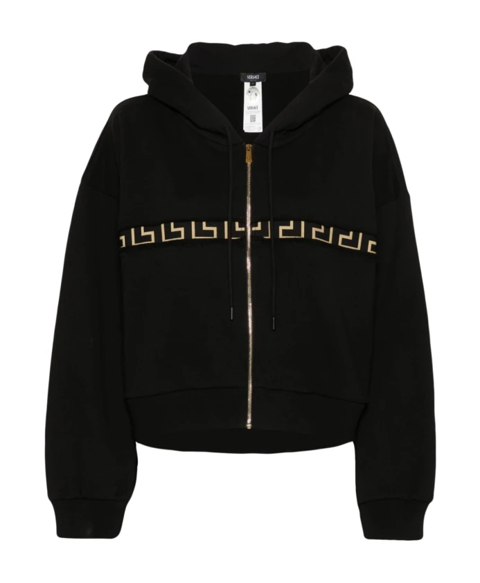 

Свитер R с деталями Greca Versace, черный