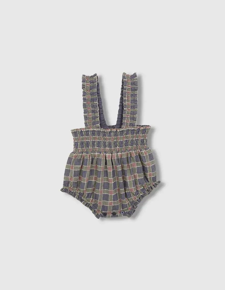 

Резиновый детский комбинезон в клетку Gocco, темно-синий