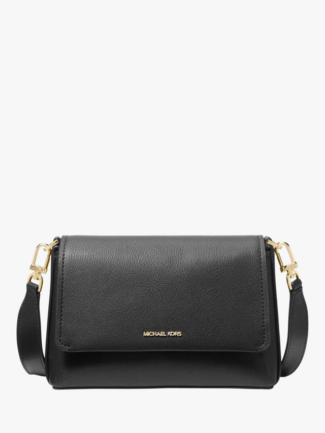 

Кожаная кросс-боди сумка-мессенджер Nessa Michael Kors, Black