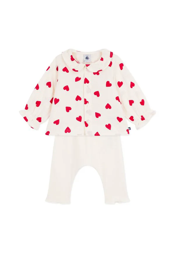 Длинные брюки-джор из ансамбля Petit Bateau, White Red