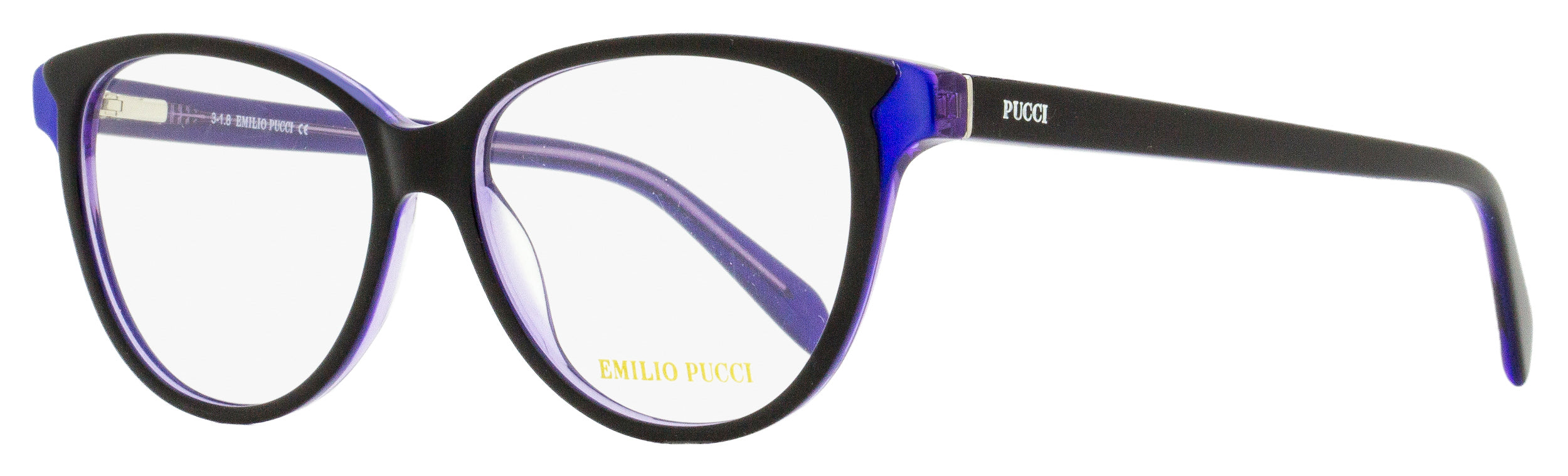 

Женские овальные очки Emilio Pucci EP5077 005 черные/фиолетовые 53 мм