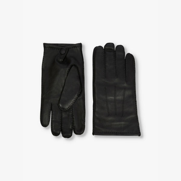 

Перчатки из натуральной кожи с подкладкой The Kooples, черный
