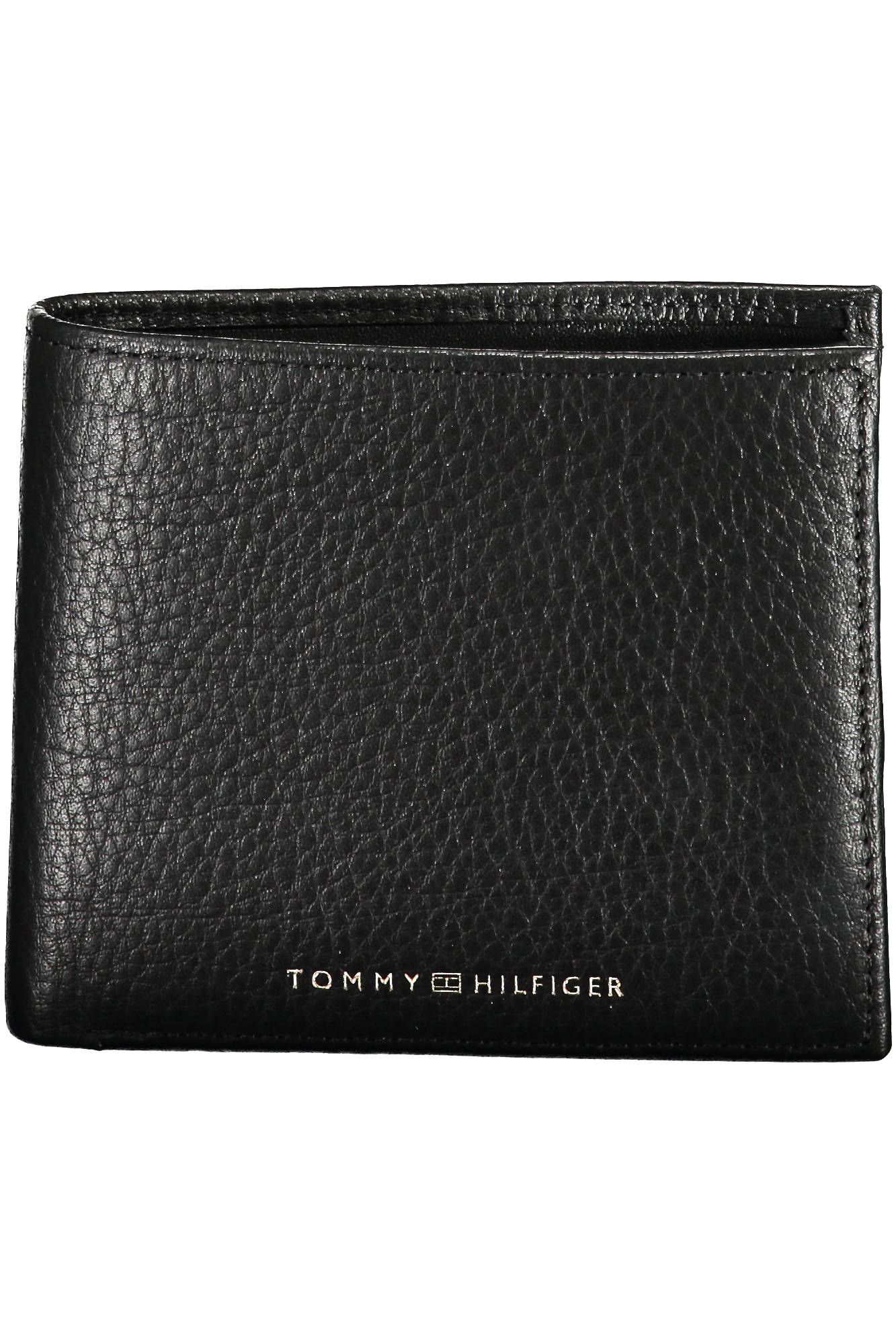 

Черный кожаный мужской кошелек Tommy Hilfiger