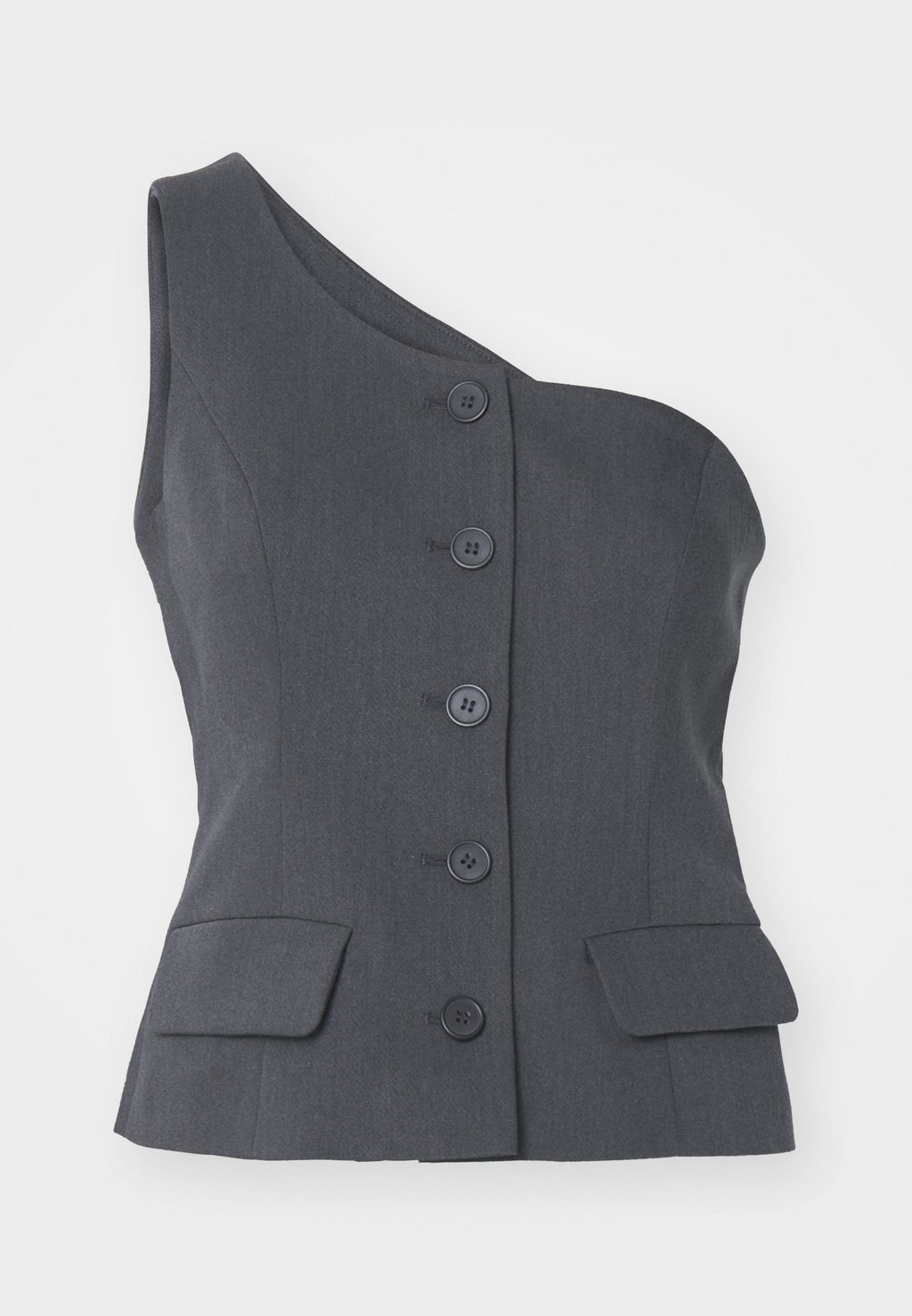 

Топ ONLMEG MEL ONESHOULDER VEST ONLY, серый