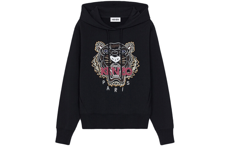 

Толстовка женская Kenzo Paris Tiger Logo, черный / желтый