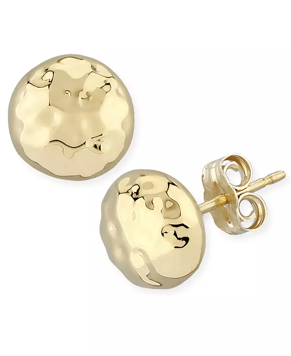 

Серьги-Гвоздики с коваными шариками из 14-каратного золота (8 мм) Macy'S, gold