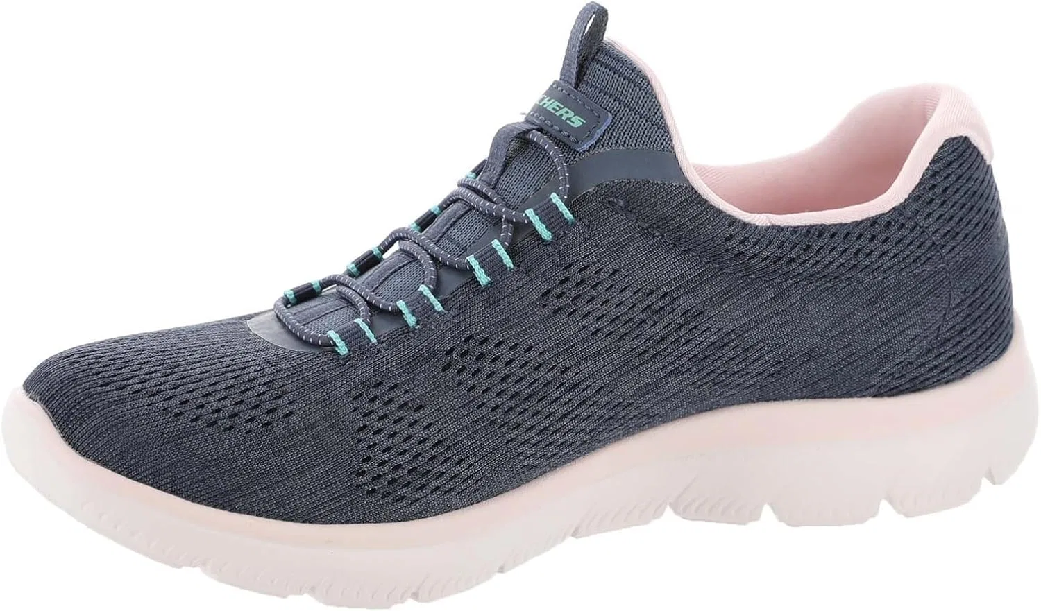 Мужские кроссовки Skechers Gowalk Arch Fit, спортивные слипоны, повседневные лоферы для походов, беговые кроссовки, темно-синий/ярко-розовый — фото 4