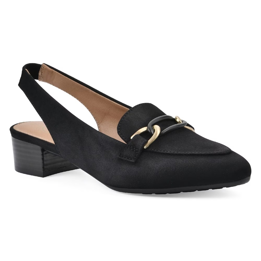 Туфли-лодочки на ремешке Boreal White Mountain, black fabric