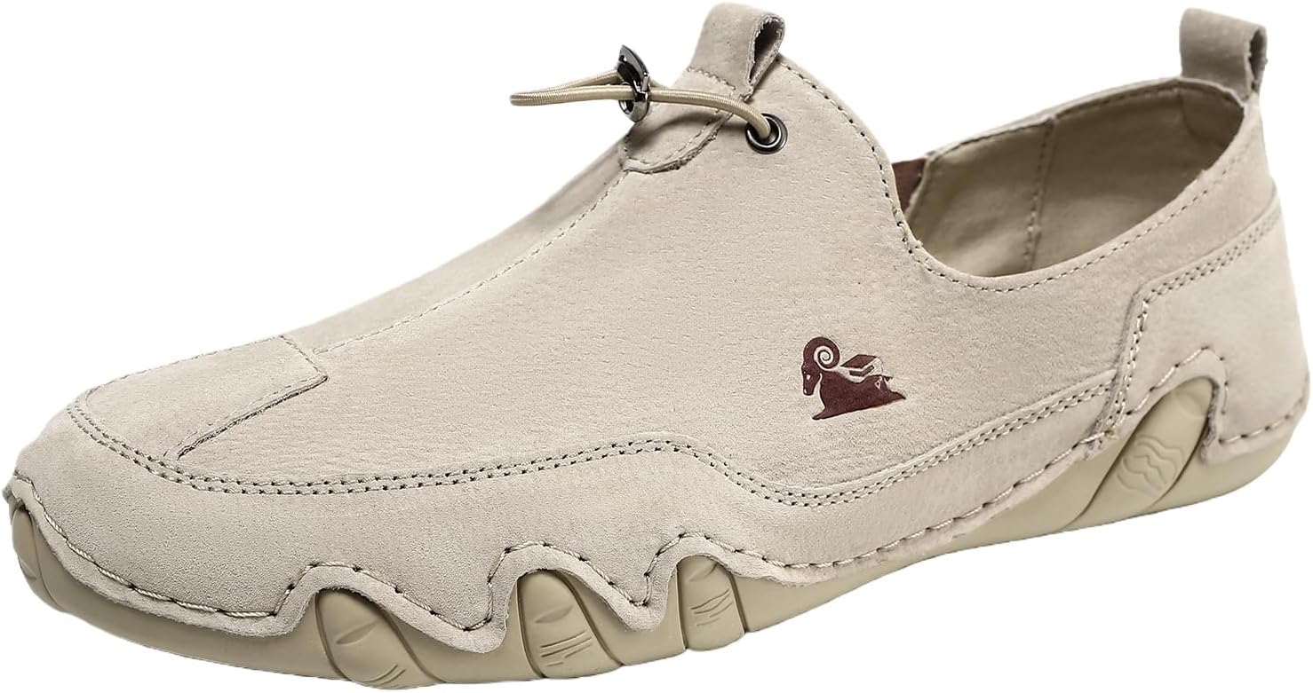 

Легкие лоферы для мужчин, ручная работа, замшевая кожа Xjypuu2, хаки