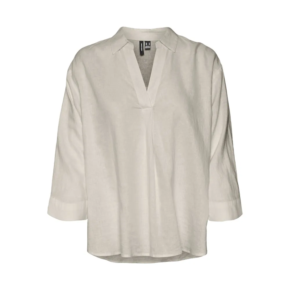 

Футболка Vero Moda Linn 3/4 sleeve, бежевый