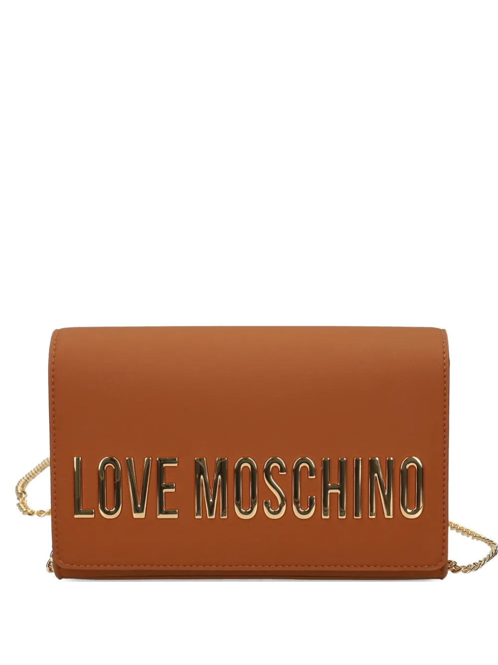 

Сумка-сэтчел с логотипом Love Moschino, коричневый