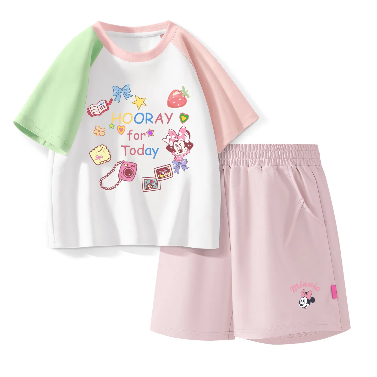 Детский спортивный костюм Casual Sportswear 2 Piece Set Disney, Diversity Green Pink+Di Lifting K_Bottom Right Milk Gluten Free